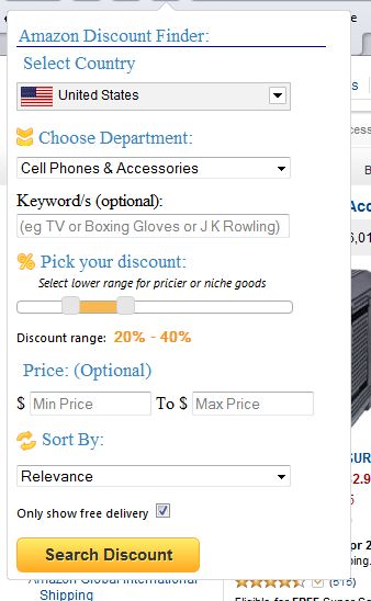 Amazon Discount Finder For Safari